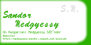 sandor medgyessy business card